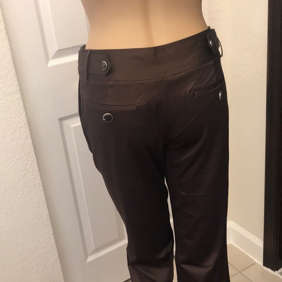 Brown pants that looks like satin NWOT SIZE1 - Picture 6 of 8